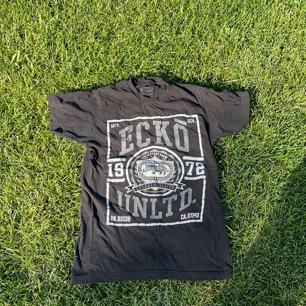 Ecko Unlimited Black Short Sleeve Graphic Tee